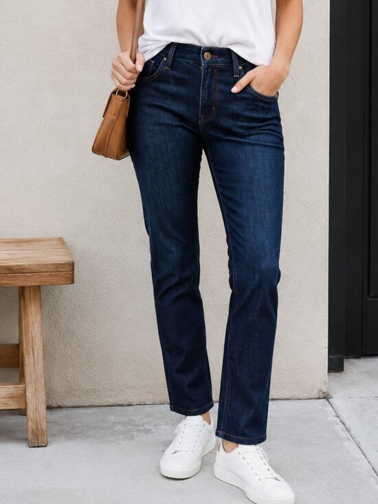 Banana Republic Denim - Banana Republic Dark Wash Straight Leg Jeans 32R EUC